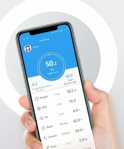 CoverMore Personenweegschaal Met App Android & IOS - Digitaal - Bluetooth - Lichaamsanalyse - Lichaamsvet - Weegschaal Met APP Voor Android En IPhone -Medisana Sales 408x840 1