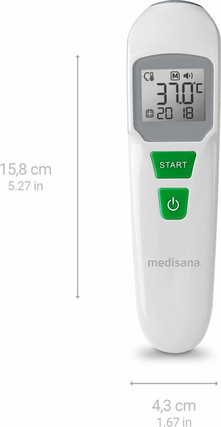 Medisana TM 760 Infrarood Multifunctionele Thermometer - Meet Contactloos Temperatuur Via Voorhoofd - Ook Andere Objecten 8 Medisana TM 760 Infrarood Multifunctionele Thermometer - Meet Contactloos Temperatuur Via Voorhoofd - Ook Andere Objecten - Afbeelding 6
