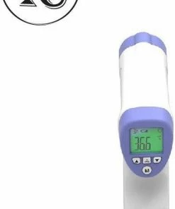YC Infrarood Thermometer + LCD Display - Contactloos - Lichaam/Voorhoofd Temperatuur Meting - Temperatuurmeter - Red Laser - Omgevingstemperatuur - Baby's - Kinderen - Volwassenen -Medisana Sales 458x840