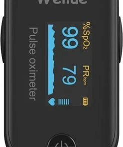 Wellue Saturatiemeter Met Hartslagmeter En ViHealth App - Pulse Oximeter - CE Keurmerk - Zuurstofmeter Vinger Met Draagkoord En Batterijen- Zwart -Medisana Sales 484x840