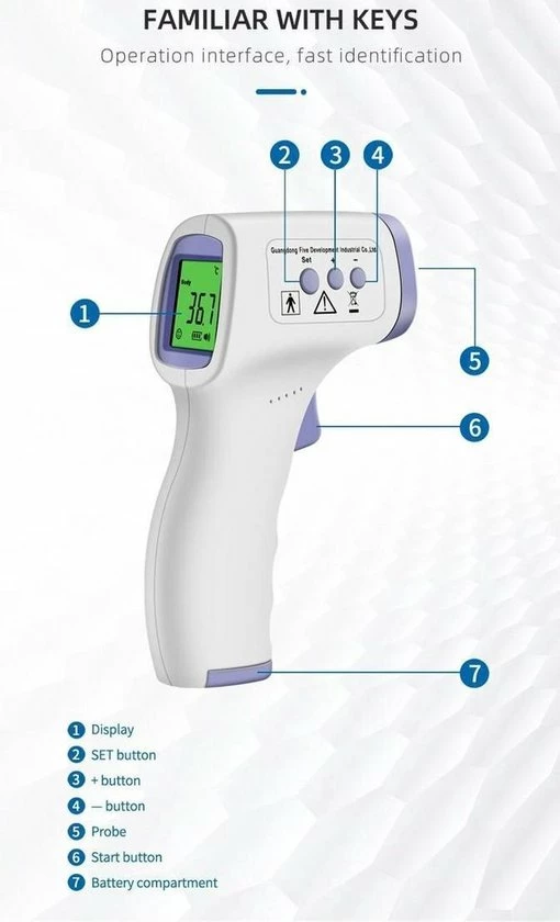Defiance XF Defiance?? XF Infrarood Thermometer COVID-19 / Thermometer Koorts 12 Defiance XF Defiance?? XF Infrarood Thermometer COVID-19 / Thermometer Koorts - Afbeelding 10