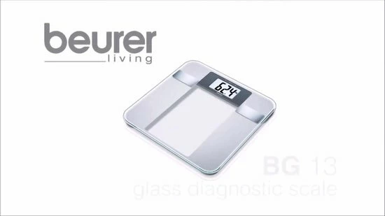 Beurer BG13 - Personenweegschaal Lichaamsanalyse - 150kg - Glas 4 Beurer BG13 - Personenweegschaal Lichaamsanalyse - 150kg - Glas - Afbeelding 2