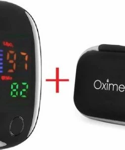 Saturatiemeter Met Gratis Opberg Mapje Saturatie - Oximeter - Zuurstofmeter - Zuurstof - Vinger - Pulse Oximeter - Zuurstof Meter - Pulseoximeter - Hartslagmeter - Zuurstof Saturatiemeter - Vingertop - Professionele Oximeter