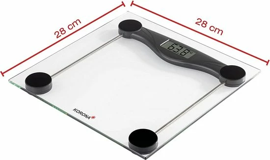 Glazen Digitale Weegschaal - OLIVIA - 180 Kg Capaciteit - Gemakkelijk Af te Lezen LCD Display - Tijdloos Design - Overbelasting Indicator - Inclusief Batterij Korona Glazen Digitale Weegschaal - OLIVIA - 180 Kg Capaciteit - Gemakkelijk Af Te Lezen LCD Display - Tijdloos Design - Overbelasting Indicator - Inclusief Batterij -Medisana Sales 550x326 1