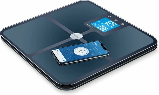 Beurer BF950 - Personenweegschaal Lichaamsanalyse - Bluetooth - 180kg - Zwart 10 Beurer BF950 - Personenweegschaal Lichaamsanalyse - Bluetooth - 180kg - Zwart - Afbeelding 8