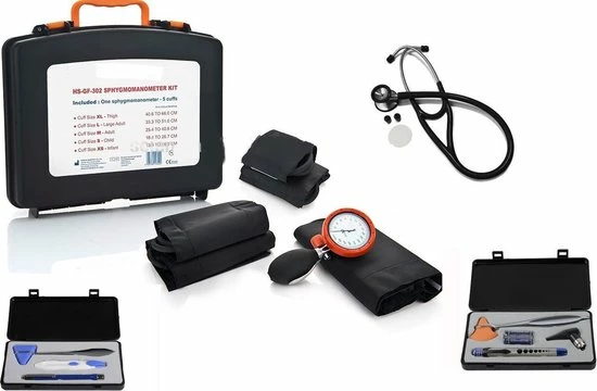 Stalt Medical Handmatige Bloeddrukmeter All In One Set Inclusief Cardiologie Stethoscoop ST-T32X-SET 3 Stalt Medical Handmatige Bloeddrukmeter All In One Set Inclusief Cardiologie Stethoscoop ST-T32X-SET