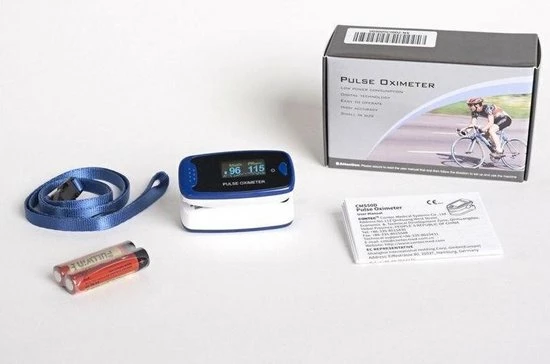 Contec CMS50D Saturatiemeter Pulse Oximeter Vinger Zuurstofmeter Met Hartslagmeter Incl. Draagkoord 4 Contec CMS50D Saturatiemeter Pulse Oximeter Vinger Zuurstofmeter Met Hartslagmeter Incl. Draagkoord - Afbeelding 2