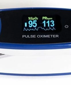 Contec CMS50D Saturatiemeter Pulse Oximeter Vinger Zuurstofmeter Met Hartslagmeter Incl. Draagkoord
