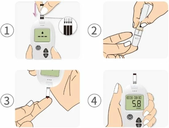 Tectie? Glucosemeter - Bloedsuikermeter - Glucose Meter - Bloedsuikerspiegelmeter - Diabetes Meter - Glucose Monitor - Teststrips - Startpakket 4 Tectie? Glucosemeter - Bloedsuikermeter - Glucose Meter - Bloedsuikerspiegelmeter - Diabetes Meter - Glucose Monitor - Teststrips - Startpakket - Afbeelding 2
