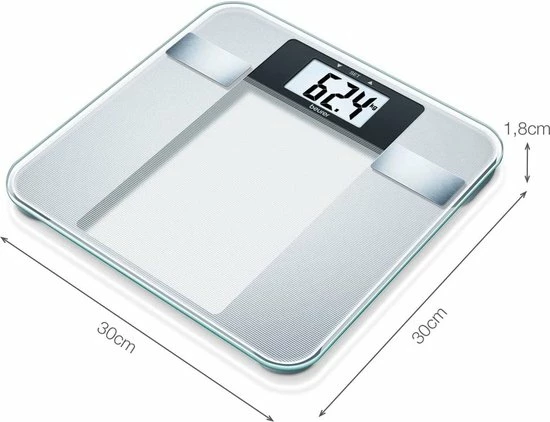 Beurer BG13 - Personenweegschaal Lichaamsanalyse - 150kg - Glas 18 Beurer BG13 - Personenweegschaal Lichaamsanalyse - 150kg - Glas - Afbeelding 16