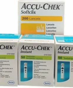 Accu Chek Accu-Chek Instant Voordeelset: 3 X 50 Teststrips, 200 SoftClix Lancetten