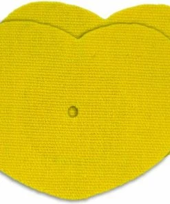 Merkloos Set Van 2 Fixeer Tapes / Pleisters / Stickers - Hart - Geel - Geschikt Voor Freestyle Libre 2 Sensor