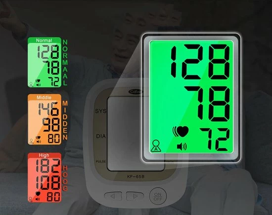 Cofoe Bloeddrukmeter - Bloeddrukmeter Bovenarm - Digitale Hartslagmeter Met Engelse Stemfunctie - 3 Kleur Lcd Monitor - Dubbele Voedingsmethoden - 4 AA-Batterijn (NIET INBEGREPEN) - Normaal Armband 23-33cm - Wit 11 Cofoe Bloeddrukmeter - Bloeddrukmeter Bovenarm - Digitale Hartslagmeter Met Engelse Stemfunctie - 3 Kleur Lcd Monitor - Dubbele Voedingsmethoden - 4 AA-Batterijn (NIET INBEGREPEN) - Normaal Armband 23-33cm - Wit - Afbeelding 9
