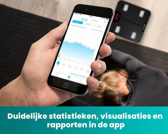Merkloos Extremetools Slimme Weegschaal Met Lichaamsanalyse - Personenweegschaal Nederlandse App – Digitale Personenweegschaal Met 11 Meetfuncties – Anti-slip 9 Merkloos Extremetools Slimme Weegschaal Met Lichaamsanalyse - Personenweegschaal Nederlandse App – Digitale Personenweegschaal Met 11 Meetfuncties – Anti-slip - Afbeelding 7