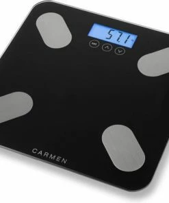 Carmen CBS0301B - Personenweegschaal - Weegt Tot 180 KG - Digitaal - Lichaamsanalyse BMI - Geheugen Tot 10 Gebruikers - Zwart