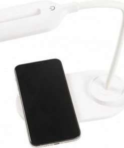 Crafts & Co. LED Bureaulamp Met Telefoonoplader - Wit