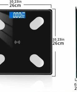 StudioJacqu? Studio Jacqu? Weegschaal - Personenweegschaal - Lichaamsanalyse - Vetmeting - BMI - Met Applicatie - Bluetooth - Fitbit - Zwart - 26 X 26 Cm -Medisana Sales 550x451 1