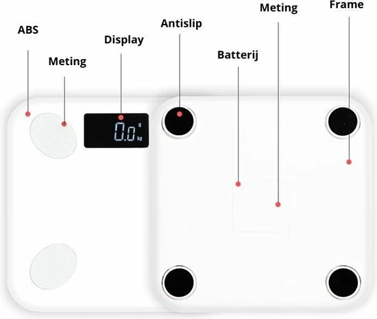 Supremium Smart Weegschaal L Bluetooth L BMI L Sport/Dieet L Antislip L ABS L Wit 5 Supremium Smart Weegschaal L Bluetooth L BMI L Sport/Dieet L Antislip L ABS L Wit - Afbeelding 3