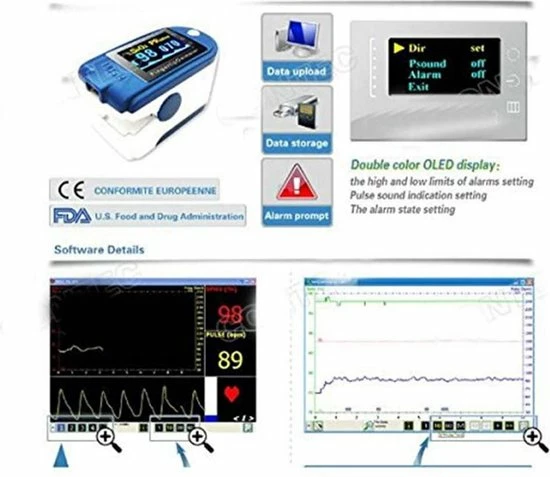 CMS 50D+ saturatiemeter Contec CMS 50D+ Saturatiemeter -Medisana Sales