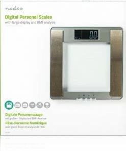 Nedis Personenweegschaal | Digitaal | Zilver | Gehard Glas | Maximaal Weegvermogen: 180 Kg | Lichaamsanalyse -Medisana Sales 550x479 3