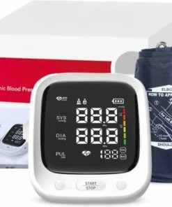 Healthline HealthLife Slimme Bovenarm Bloeddrukmeter - Hartslagmeter - Hartritmestoornis Herkenning - Eenvoudig In Gebruik