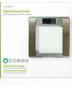 Nedis Personenweegschaal | Digitaal | Zilver | Gehard Glas | Maximaal Weegvermogen: 180 Kg | Lichaamsanalyse -Medisana Sales 550x483 3