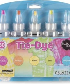 Crafts & Co. Crafts&Co Tie Dye Kit - Textielverf - 5 Knijpflesjes - Kleurenset Pasteltinten