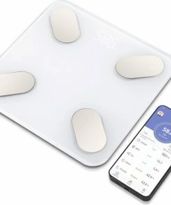 CoverMore Personenweegschaal Met App Android & IOS - Digitaal - Bluetooth - Lichaamsanalyse - Lichaamsvet - Weegschaal Met APP Voor Android En IPhone -Medisana Sales 550x495 4