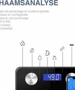 Swiss Homess Swiss Homes? | Slimme Weegschaal Met Gratis App | Digitale Bluetooth Personenweegschaal Met Lichaamsanalyse| Tot 180Kg| BMI, Vetpercentage, Spiermassa, Visceraal Vet Etc. | Zwart -Medisana Sales 550x498 5