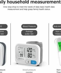 Medische Digitale Bloeddrukmeter Bloeddrukmeter Vinger Pulsoxymeter Body Thermometer Pistool | FaQood -Medisana Sales 550x502 2