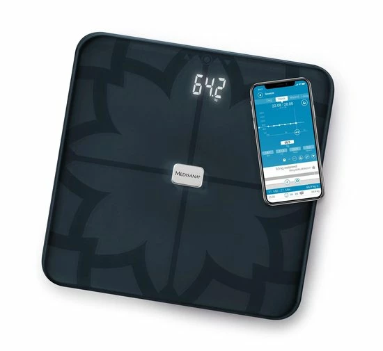 Medisana BS 450 Connect - Lichaamsanalyseweegschaal - Zwart 9 Medisana BS 450 Connect - Lichaamsanalyseweegschaal - Zwart - Afbeelding 7