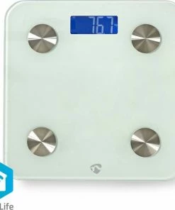 Nedis SmartLife Personenweegschaal | Wi-Fi | BMR / Botten / Gewicht / Spieren / Vet / Water | 8 Geheugenplaatsen | Piekbelasting: 180 Kg | Android™ / IOS | Glas | Wit -Medisana Sales 550x512 8