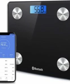 Lleazy - Weegschaal - Weegschaal Personenweegschaal - Weegschaal Analoog - Personenweegschaal - Weegschaal Koffer - Precisie Weegschaal - Weegschaal Met Lichaamsanalyse -