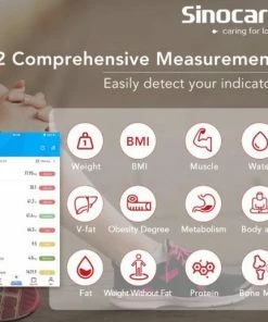 Sinocare Weegschaal Met Smart App ? Lichaamsvet Meten ? Massa - BMI ? Led Display ? Buetooth -Medisana Sales 550x517 7