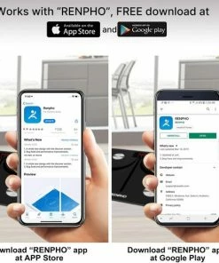 RENPHO Smart Body Fat Weegschalen USB Oplaadbaar, Bluetooth Weegschaal Hoge Precisie Weegschaal Met Smartphone App, Lichaamssamenstelling Monitor Voor Lichaamsvet, BMI, Lichaamsgewicht, Spiermassa -Medisana Sales 550x517 8