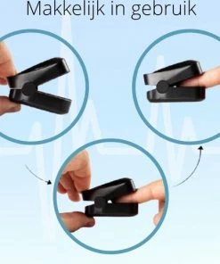 Wellue Saturatiemeter Met Hartslagmeter En ViHealth App - Pulse Oximeter - CE Keurmerk - Zuurstofmeter Vinger Met Draagkoord En Batterijen- Zwart -Medisana Sales 550x519