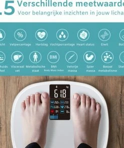 Multifun Slimme Weegschaal Met App - Luxe Lichaamsanalyse Personenweegschaal - Bluetooth - IOS En Android - Incl. Batterijen 11 Multifun Slimme Weegschaal Met App - Luxe Lichaamsanalyse Personenweegschaal - Bluetooth - IOS En Android - Incl. Batterijen -Medisana Sales 550x519 7