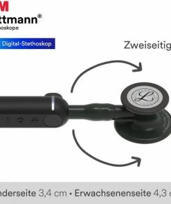 3M Littmann CORE Digitale Stethoscoop (EU), Borststuk, Slang, Slangaansluiting En Oorbeugel In Zwart, 69 Cm, 8490 -Medisana Sales 550x525 2