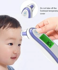 LaNicole-?-Infrarood-oor-voorhoofd-thermometer-Paars-Lichaamsthermometer-Kind-baby-volwassen-koorts -Medisana Sales 550x526 3