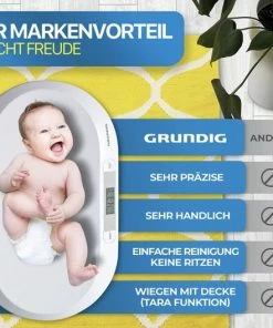 GRUNDIG Babyweegschaal, Digitale Kinderweegschaal Tot 20 Kg, Digitale Led-display, Gewichtscontrole Vanaf De Geboorte, Lcd-display, Tarra-functie, Hoge Afleesnauwkeurigheid, Automatische Uitschakeling (wit) -Medisana Sales 550x529 4