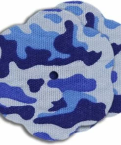 Merkloos Set Van 2 Fixeer Tapes / Pleisters / Stickers - Bloem - Army Blue - Geschikt Voor Freestyle Libre 2 Sensor