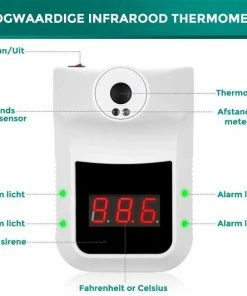 Nince Muur Thermometer Van Hoge Kwaliteit - Infrarood Thermometer Voor Bedrijven - Voorhoofd Thermometer Automatisch - Alarm Bij Verhoging - Wand Thermometer -Medisana Sales 550x532 4