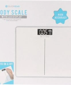 Silvergear Personenweegschaal Met LCD-scherm Wit - Hoge Precisie Tot Op 0,05 Kg - Helder LCD-Scherm - Toont Ook De Kamertemperatuur -Medisana Sales 550x532 7