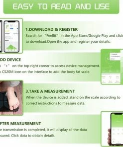 Merkloos Digitale Weegschaal - Badkamerweegschaal - Body Composition Analyzer Monitor - Hoge Precisie Meten Voor BMI, Visceraal Vet, Spier, Lichaamsleeftijd Enz. - Smart APP Voor Fitnesstracking -Medisana Sales 550x533 5