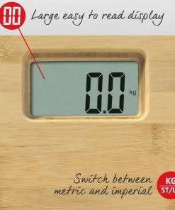 Merkloos Personenweegschaal - Bamboo Natural - Personenweegschaal - Step-on Technologie - Trendy Bamboe -Medisana Sales 550x540 4