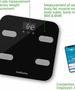 Medisana BS 602 Connect Lichaamsanalyse Weegschaal Met WiFi Zwart -Medisana Sales 550x543 6