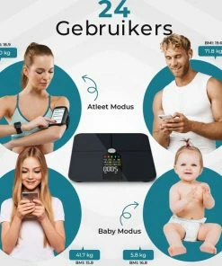 E.volve Premium Slimme Weegschaal - 16x Lichaamsanalyse O.a. Vetpercentage - Digitale Personenweegschaal Met App - Bluetooth - Inclusief Analyse App 22 E.volve Premium Slimme Weegschaal - 16x Lichaamsanalyse O.a. Vetpercentage - Digitale Personenweegschaal Met App - Bluetooth - Inclusief Analyse App -Medisana Sales 550x544