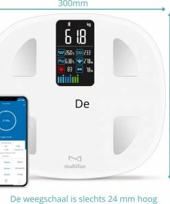 Multifun Slimme Weegschaal Met App - Luxe Lichaamsanalyse Personenweegschaal - Bluetooth - IOS En Android - Incl. Batterijen 15 Multifun Slimme Weegschaal Met App - Luxe Lichaamsanalyse Personenweegschaal - Bluetooth - IOS En Android - Incl. Batterijen -Medisana Sales 550x547 15
