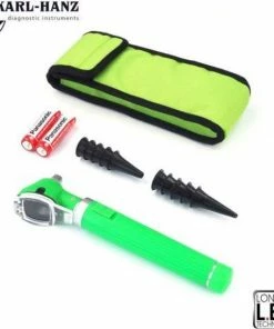 Karl-Hanz Fiber Optic Otoscoop Groen Met LED Verlichting