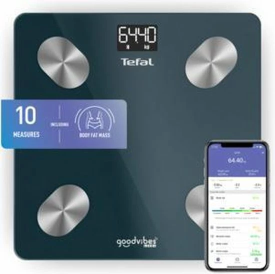 Tefal Goodvibes Life+ Vierkant Elektronische Weegschaal 4 Tefal Goodvibes Life+ Vierkant Elektronische Weegschaal - Afbeelding 2